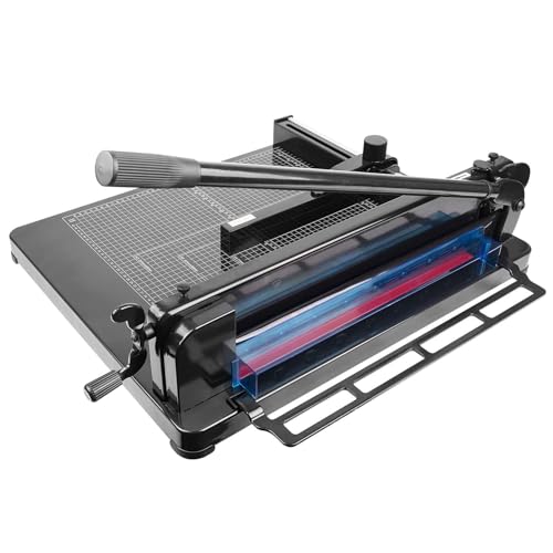 Tagliacarta di Carta di ghigliottina Resistente, tagliacarte A4/A3 con Lama d'Acciaio Tagliente da 12"/17", Taglia Fino a 1,57 Pollici di scarta di Carta Spessa