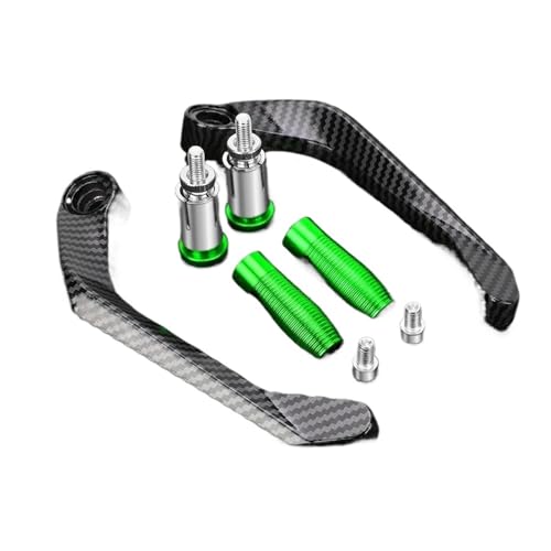 Leviers Z750R et protège-mains WEFOLCC vert finition anodisée