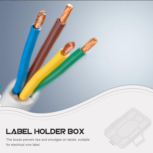 Estuche porta etiquetas de plástico resistente para proteger la identificación de cables 5