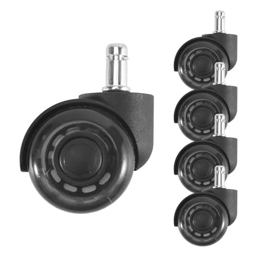 Bortivier Ruedas para Silla de Oficina, Ruedas de Escritorio Silenciosas Suaves de Repuesto de 2 Pulgadas para Silla de Trabajo y Juegos, Rodamiento Resistente y Seguro