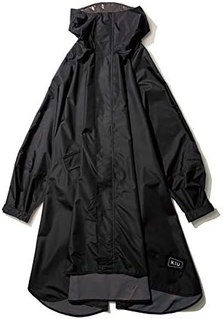 （09:00時点） KiU キウ ニュースタンダード レインポンチョ RAIN PONCHO 豪雨対応 雨対策 大雨 台風 梅雨 防災 レインコート ポンチョ 雨具 雨ガッパ 雨合羽 はっ水 撥水 防水 袖付き 収納袋 ポケット アウトドア フェス かわいい おしゃれ 自転車 メンズ レディース 男女兼用 日本発ブランド ブラック K163-900-R