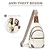 SYTRAH Anti Theft Crossbody Bags for Women, RFID Sling Bag Travel Purse, RFID Cross Body Purses Chest Bag for Travel Beige Brown