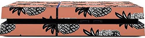 Skinit Decal Gaming Skin for PS4 Console - Officially Licensed Bouffants and Broken Hearts Gray Scale Pineapple Design