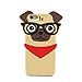 Iphone 6 6s Case, Hot Stylish 3D Cute Cartoon Hipster Pug Dog Silicone Case for Iphone 6 6s 4.7", New Fashion Pet Doggie Fandom Style Protective Cell Phone Skins Boys Girls