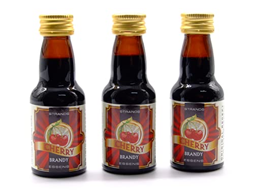 3 x Esencia Cherry Brandy 25 ml – Aromatizante para Licores, Sin Alcohol