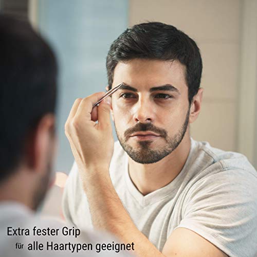 NALIA® Profi Pinzette mit Reiseetui – Einfach schonendere Haarentfernung! - Optimal für Augenbrauen Zupfen und Wimpernverlängerung - Augenbrauenpinzette - Image 7