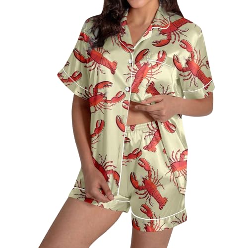 Pyjama satin crabe femme pour des nuits fraîches et douces