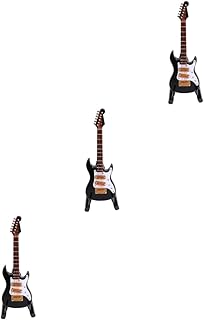 SUPVOX 3 Peças Decoração De Mini Guitarra Enfeite De Mini Guitarra Mini Decoração De Guitarra Elétrica Modelo De Mini Guitarra Elétrica Modelo De Mini Guitarra Decoração De Madeira