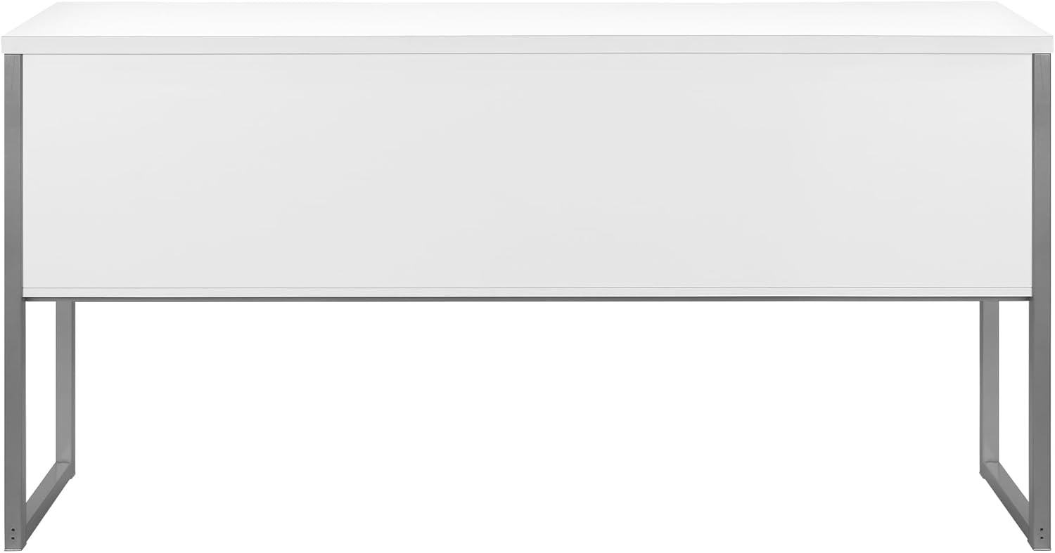 Monarch Specialties I 7728 Office Hutch, 72" L, Work, Storage Doors, Home Office, Commercial Grade, White