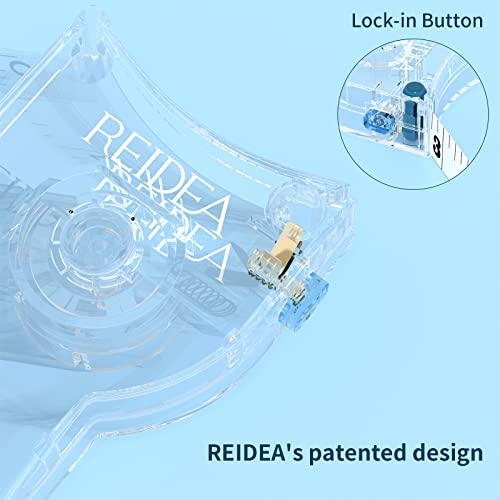 Measuring Tape (Lock, Eject, Retract) Body Self-Measuring Tape For Tracking Weight Loss, Tailoring, Handcrafts, Clothes, Reidea M2, Blue (Incl. 1 Soft Tape White) #TOP3