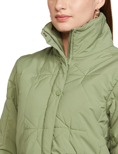 Image of Qube By Fort Collins Polyester, Standard Length Women's Quilted Bomber Jacket Stylish, Warm, And Cozy Winter Outerwear