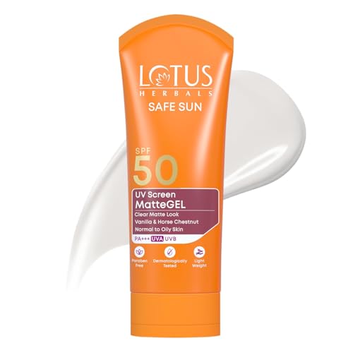 Lotus Herbals Safe Sun UV Screen Matte Gel Sunscreen SPF 50 PA+++...