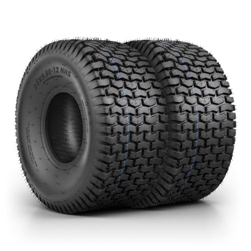 PROPARTS 22x9.50-12 Lawn Mower Tires 22x9.5x12 nhs 4PR Turf Tire for Riding Lawn Mowers & Garden Tractor Tubeless Set of 2