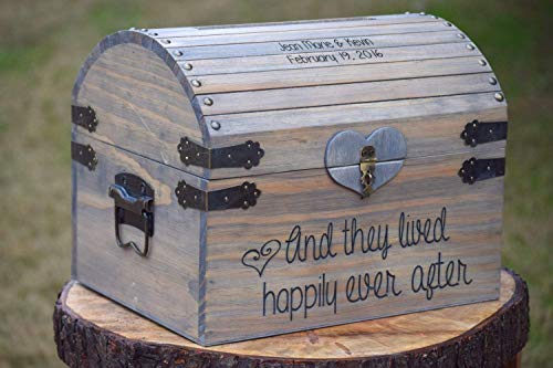 Rustic Wooden Card Chest - Rustic Wedding Decor Box- Wedding Card Box - Rustic Wedding Card Box - Wedding Card Holder - Wedding Card Box - Thumbnail 2