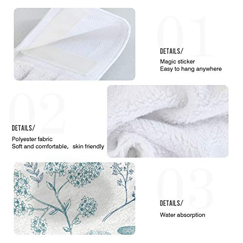 Boccsty Blue Dragonfly Hanging Kitchen Towels 2 Pieces Spring Summer Autumn Winter Absorbent Hand Towel Loop Dish Cloth Tie Towels Tea Bar Towels For Bathroom Farmhouse Housewarming Tabletop Home #TOP4