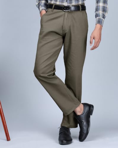Image of Noble Monk Men's Formal Trousers | Regular Fit Stylish Pants for Men | Comfortable Solid Trousers | Classic Formal Wear for Men | Smart and Versatile Everyday Wear
