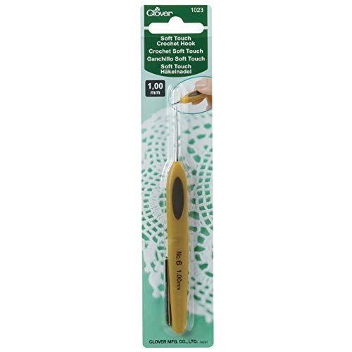 Clover Soft Touch Steel Crochet Hook Size 6
