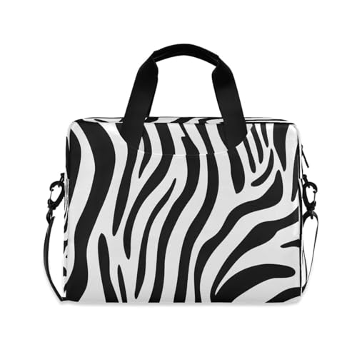 Zebra Animal Print Skin 15.6 Inch Laptop Bag Briefcase for Business, Water-Resistant Computer Bag Fits 14-16 Inch Notebook for Men Women, Office Travel Work Backpack