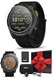 Garmin Enduro 3 Ultraperformance GPS Smartwatch Gift Box Bundle - Solar Charging, Built-in LED Flashlight with UltraFit Nylon Band, PlayBetter Portable Charger, HD Screen Protectors, Adapter, Case