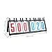 RiToEasysports Scoreboard, 6 Digits Scoreboard Metal Portable Flip Score Keeper with PVC Cards for Basketball Table Tennis Badminton Indoor Outdoor Sports