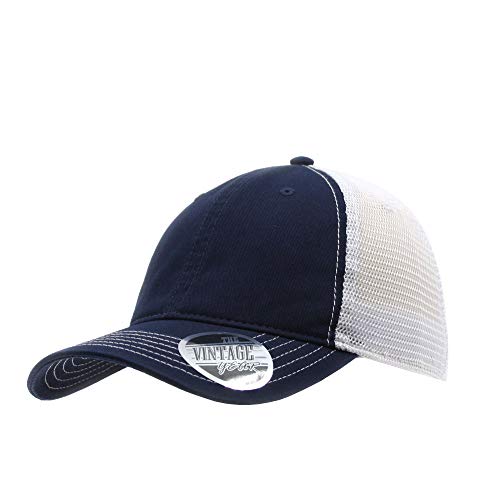 Image of The Vintage Year Washed Cotton Unstructured Soft Mesh Adjustable Trucker Baseball Cap