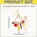 Mikovivi Teacher Keychain, Colorful Zinc Alloy Cute Apple Pencil Purse Pencil Apple Key Chain Bag Charm Keyring Teacher Stuff Accessories for Appreciation Key Ring Women Gifts