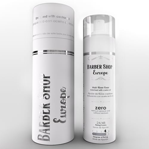 Spray Fijador Fibras Capilares 200 ml - Laca Sin Gas Ecologica Enriquecida con Aceite de Ricino - Spray Fijador Pelo Hombre y Mujer Concentrado - Laca Pelo Profesional para Fijar Fibra Capilar.