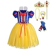 Dressy Daisy Girls' Princess Snow White Costume Fancy Dresses Up Halloween Party Size 4