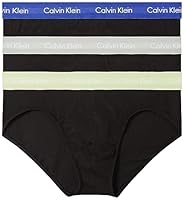 Calvin Klein Cotton Stretch Hip Brief 3PK, Black Bodies W/Clematis, Grey Heather, Spring WBS, Small