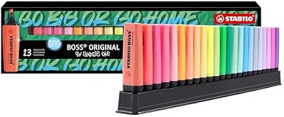 Marcador STABILO BOSS ORIGINAL - Set de mesa con 23 colores - Snooze One Edition