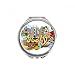 Pisa Milan Cathedral Italy Graffiti Hand Compact Mirror Round Portable Pocket Glass