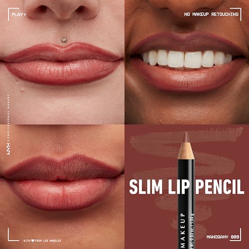 Image of NYX PROFESSIONAL MAKEUP Slim Lip Pencil, Mahogany