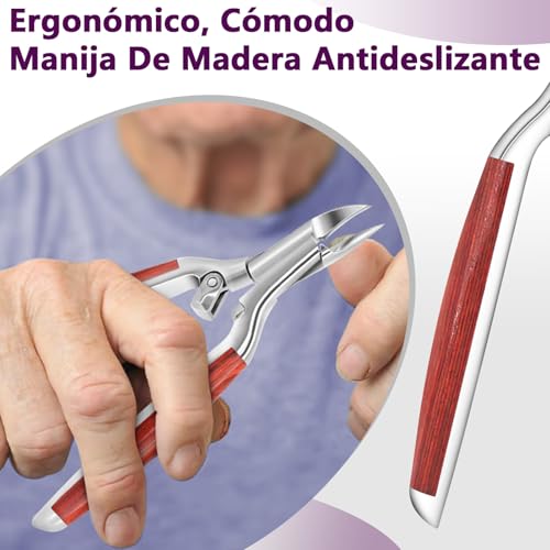 Precisión Alicates Cortaúñas de Para Uñas Gruesas o Incrustadas, Asa Extendida (01) - imagen 8