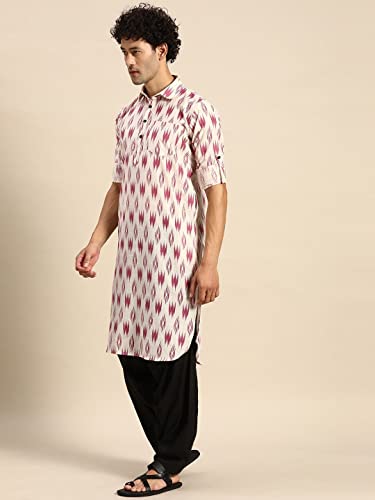 Image of Rajubhai Hargovindas Men's Festive Cotton Pathani Kurta