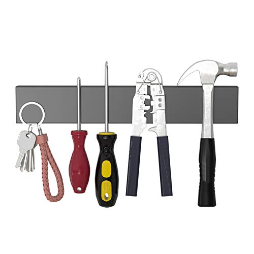 Alphyse Magnetic Knife Strip, Adhesive 12 Inch Stainless Steel Magnetic Knife Holder For Wall, Magnetic Knife Block, No Drill Magnetic Knife Bar, Kitchen Storage Magnetic Knife Rack, Black #TOP1