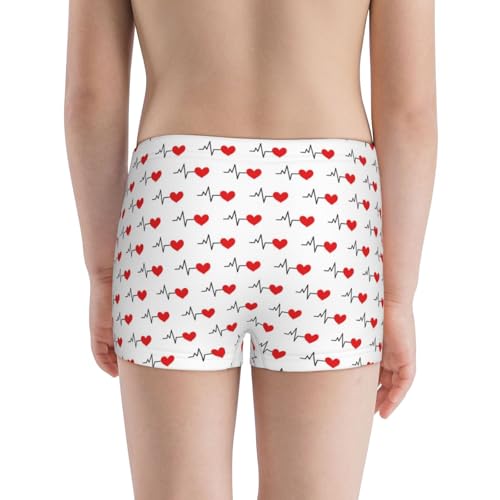 Boys' Cotton Boxer Brief Soft Underwear-Heartbeat Symbol3