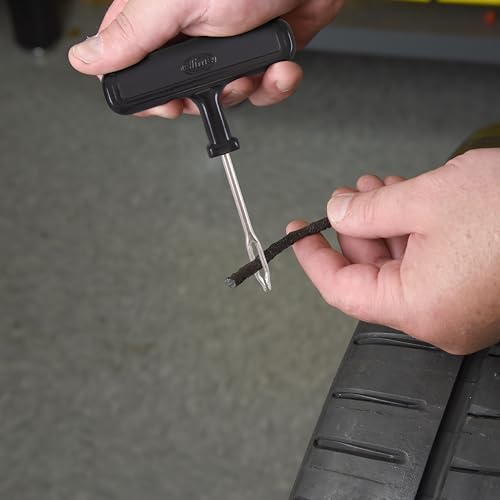 Image of Slime Rugged Tire Plug Kit 20504 Quick & Easy Repair for Flat Tire Puncture, Ideal for ATVs, wheelbarrows, Lawn mowers and Other tubeless Off-Road Tires, 28-piece kit
