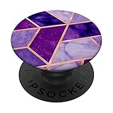 Purple-Marble-Effect. Purple-Pink-Geometric-Design-For-Girls PopSockets PopGrip: Swappable Grip for...