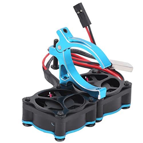 Evita sobrecalentamiento en RC 1/10 con este enfriador ajustable de doble ventilador 6