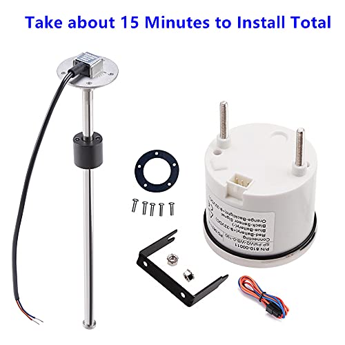 AODITECK Marine Fuel Sending Unit 21\" (240-33 ohms) for Boat Car Truck Bundle Marine Fuel Level Gauge for Boat Vehicle SUV Aftermarket Fuel Gauge 240-33 ohm