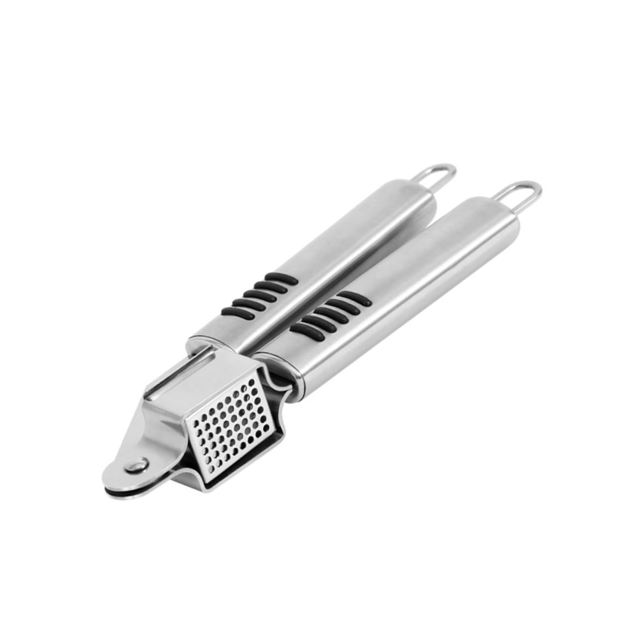 Luxshiny Garlic Press Garlic Smasher Kitchen Garlic Crusher Garlic Crushing Tool Garlic Mincer Press Silver Stainless Steel