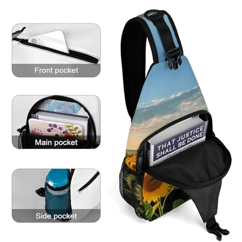 Morrales Crossbody Deportivos Sunflowers Sea para Hombre Mujer miniatura 4