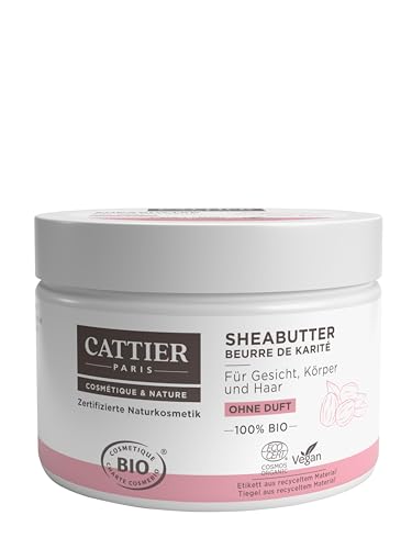 CATTIER Paris Sheabutter 100% Bio - ohne Duft - zertifizierte Naturkosmetik - 100 g