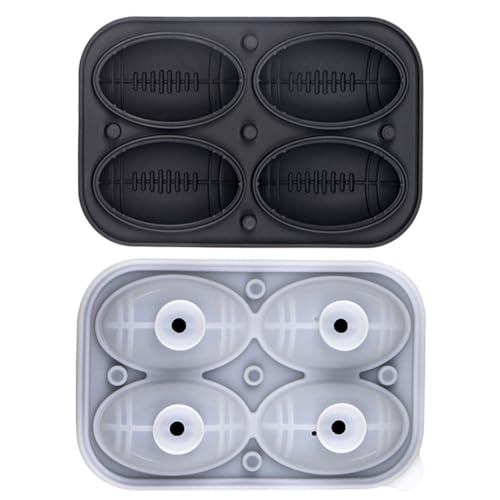Molde de Hielos Reutilizable de Silicona, 4 Cubos con Formas Deportivas miniatura 1