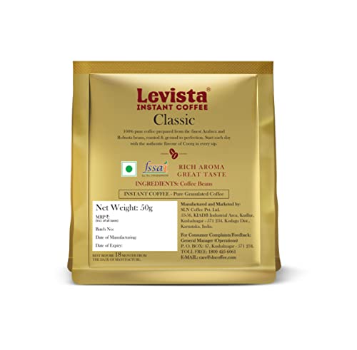 Image of Levista Classic Ground 50Gm Pouch, Vegetarian, 1 Count (Pack of 3)