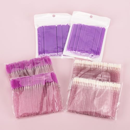 Kit de 600 aplicadores de maquillaje morados para sesiones de belleza y retoques diarios 6