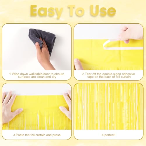 Voircoloria 3 Pack 3.3 x 8.2 ft Foil Fringe Backdrop Curtains, Tinsel Streamers Birthday Party Decorations, Fringe Backdrop for Graduation, Baby Shower, Gender Reveal, Disco Party - Image 6
