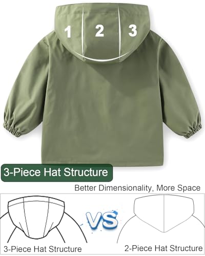 Image of Kids Boys' Windbreaker Jacket, Boys Zip Up Hoodie Coat Transitional Late Spring /Early Fall Jackets for Kids