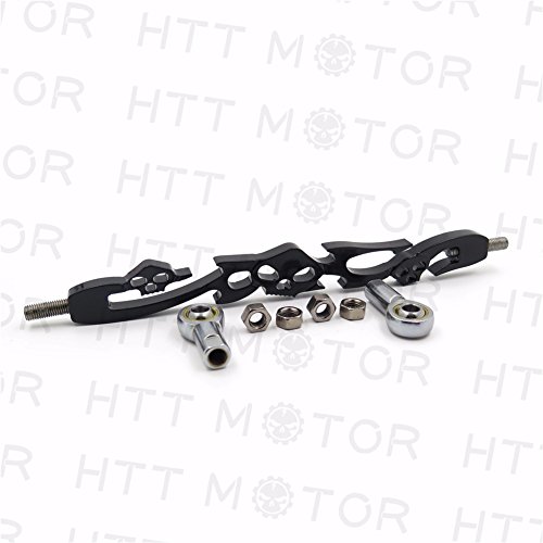 Httmt Mt288-004- Black Skull Billet Shift Linkage Compatible With Harley Davidson Softail Standard Fxst #TOP3
