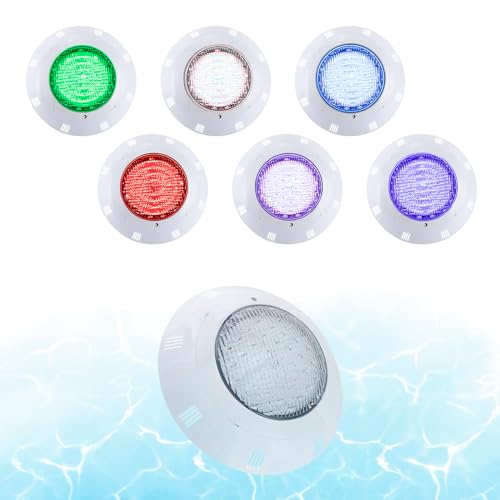 Foco LED subacuático RGB LED para piscina, con mando a distancia, ángulo de haz de 120°, IP68, resistente al agua